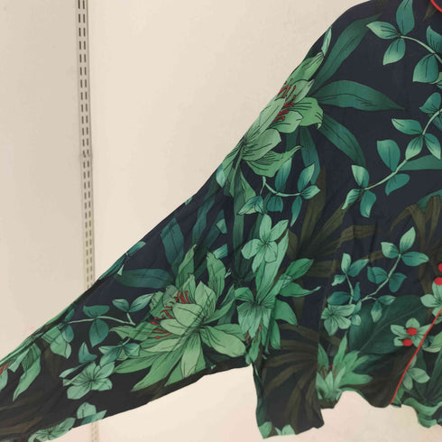 ザラ ZARA 植物柄 パジャマシャツ レディース M
