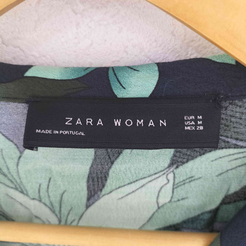 ザラ ZARA 植物柄 パジャマシャツ レディース M
