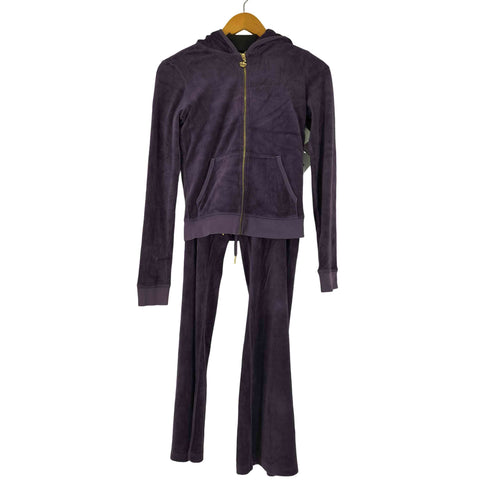 JUICY COUTURE ベロアクロップドパーカー フレアパンツ セットアップ レディース S