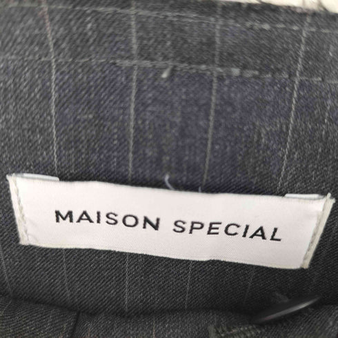 メゾンスペシャル MAISON SPECIAL スリットベルテッドストレートパンツ スラックス レディース 36