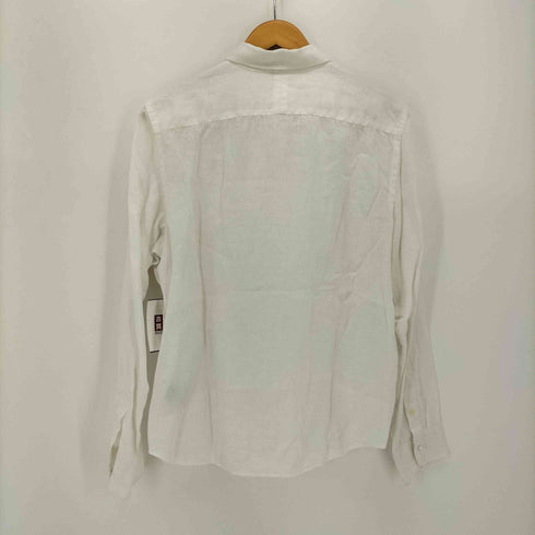 ローレンラルフローレン LAUREN RALPH LAUREN リネン 100 パール ボタン レギュラーカラー L/S シャツ レディース import:L