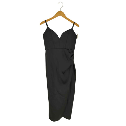 ザラ ZARA スリット サテン キャミ ワンピース レディース S