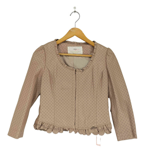 スナイデル snidel pig leather ピッグレザーノーカラージャケット レディース 1