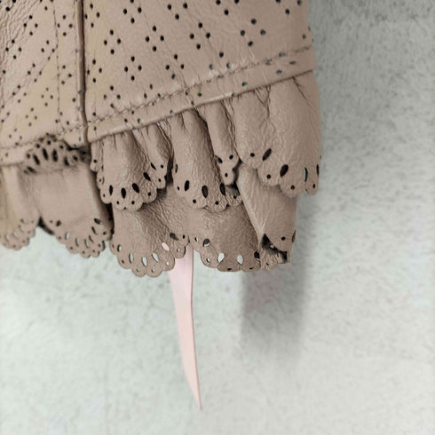 スナイデル snidel pig leather ピッグレザーノーカラージャケット レディース 1