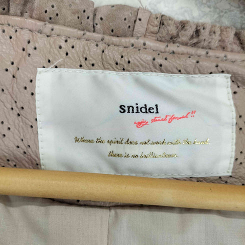 スナイデル snidel pig leather ピッグレザーノーカラージャケット レディース 1
