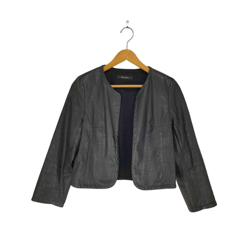 Rozenfur lamb leather ラムレザーノーカラーボレロジャケット レディース 38