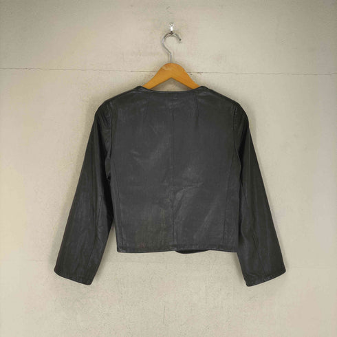 Rozenfur lamb leather ラムレザーノーカラーボレロジャケット レディース 38