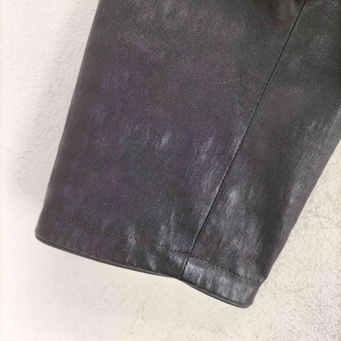 Rozenfur lamb leather ラムレザーノーカラーボレロジャケット レディース 38