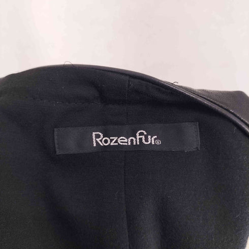 Rozenfur lamb leather ラムレザーノーカラーボレロジャケット レディース 38