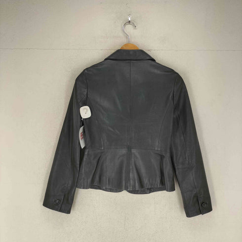 ストロベリーフィールズ STRAWBERRY-FIELDS lamb leather ラムレザー1Bテーラードジャケット レディース