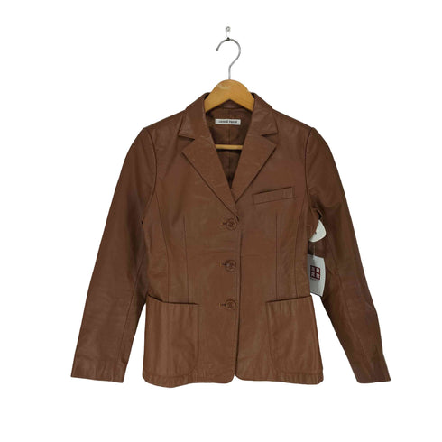 レッセパッセ LAISSE PASSE cow leather カウレザー3Bテーラードジャケット レディース S