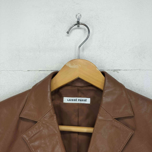 レッセパッセ LAISSE PASSE cow leather カウレザー3Bテーラードジャケット レディース S