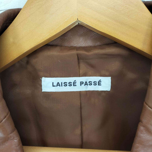 レッセパッセ LAISSE PASSE cow leather カウレザー3Bテーラードジャケット レディース S