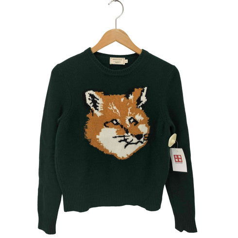 メゾンキツネ MAISON KITSUNE BIG FOX クルーネック ニットセーター レディース S