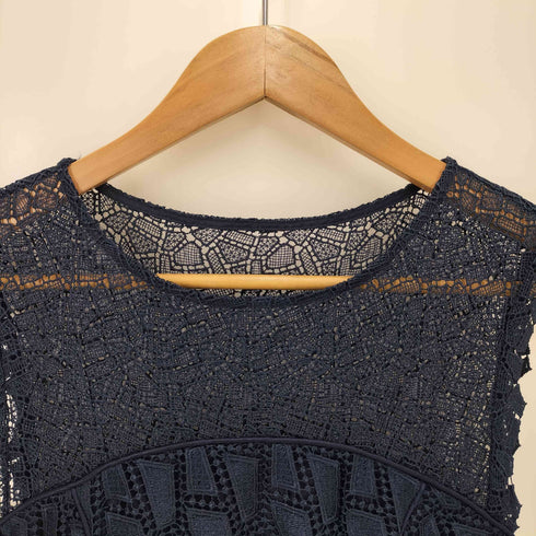 REISS 総レースノースリーブワンピース レディース