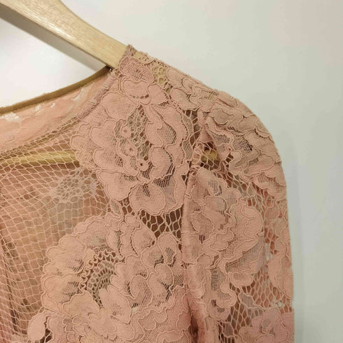 タダシショウジ TADASHI SHOJI ベルスリーブ L/S レースワンピース レディース JPN:4