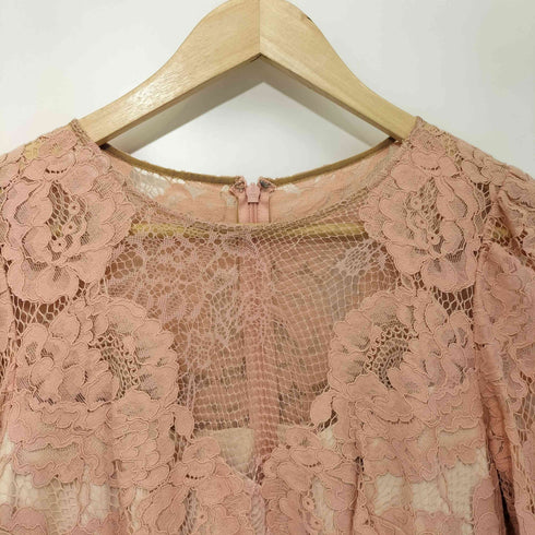 タダシショウジ TADASHI SHOJI ベルスリーブ L/S レースワンピース レディース JPN:4