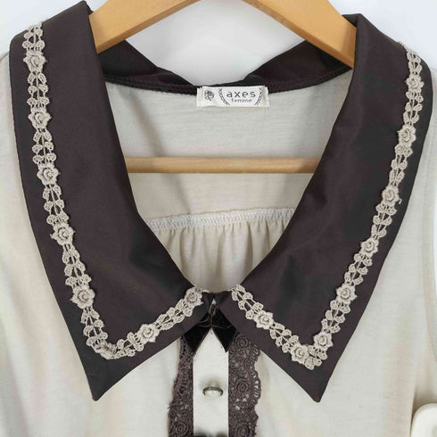 アクシーズファム axes femme フリル ノースリーブフレアワンピース レディース JPN:M