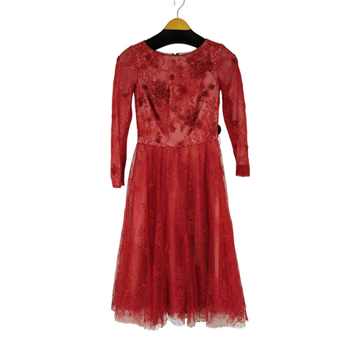 タダシショウジ TADASHI SHOJI ビジュー レースデザインワンピース レディース JPN:0