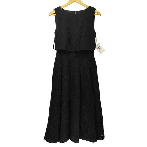 テッドベーカー TED BAKER TUX 花柄総レースノースリーブボリュームワンピース レディース US:0-2
