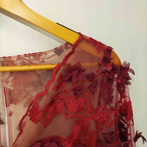 marchesa notte 総レース L/S ワンピース レディース US:4