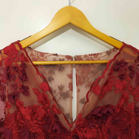 marchesa notte 総レース L/S ワンピース レディース US:4