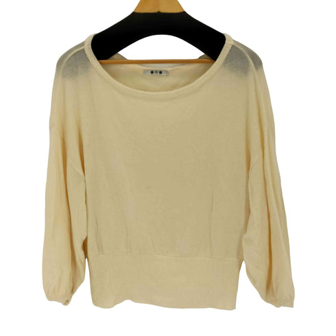 スリードッツ three dots USA製 ボートネックニット レディース import:S