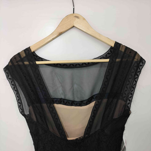 アルベルタフェレッティ ALBERTA FERRETTI 総シフォンレースノースリーブマキシワンピース レディース US:6