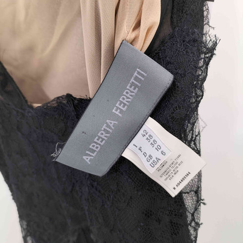 アルベルタフェレッティ ALBERTA FERRETTI 総シフォンレースノースリーブマキシワンピース レディース US:6