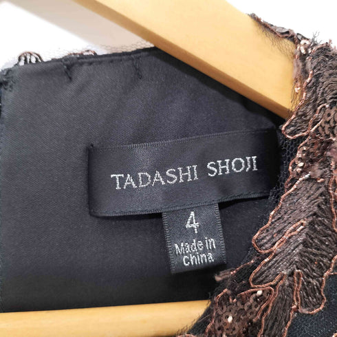 タダシショウジ TADASHI SHOJI レース切り替え ロングワンピース レディース US:4