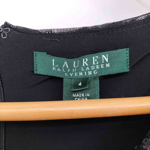 ローレンラルフローレン LAUREN RALPH LAUREN スパンコール総柄ノースリーブワンピース レディース US:4