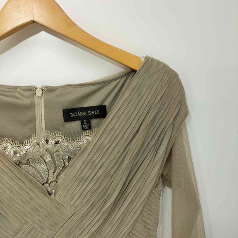 タダシショウジ TADASHI SHOJI レース切り替え ロングワンピース レディース JPN:2