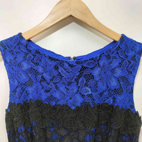 タダシショウジ TADASHI SHOJI 花柄総レース バイカラー ノースリーブワンピース レディース 2