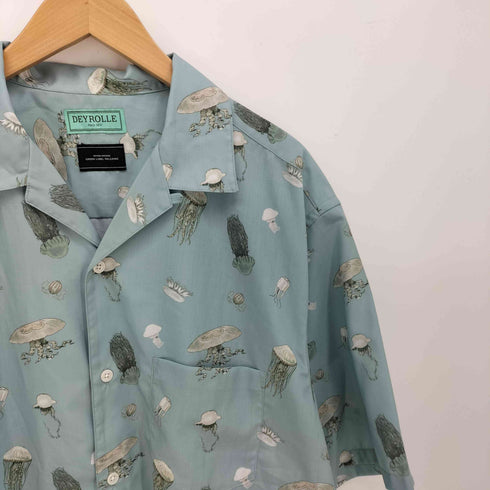 ユナイテッドアローズグリーンレーベルリラクシング UNITED ARROWS green label relaxing DEYROLLE 25SS オープンカラー クラゲプリント S/S シャツ メンズ JPN:XL