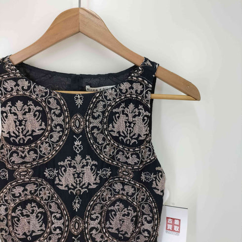 アリスオリビア alice + olivia ビジュー×刺繍 ノースリーブミニワンピース レディース US:0-2