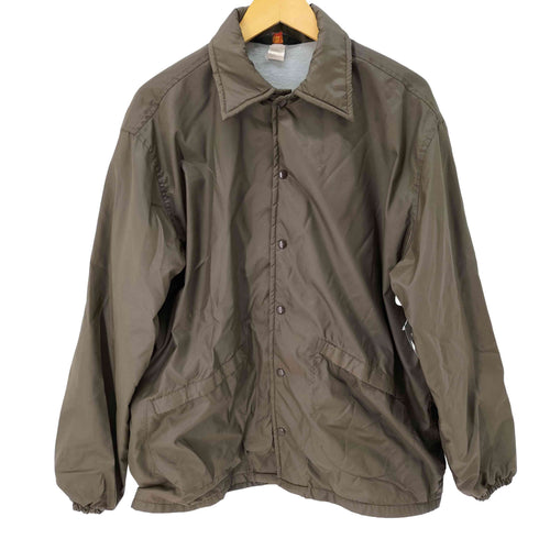 pla jac dunbrooke 80s USA製 三角タグ バックプリント 裏起毛 コーチジャケット メンズ import:L