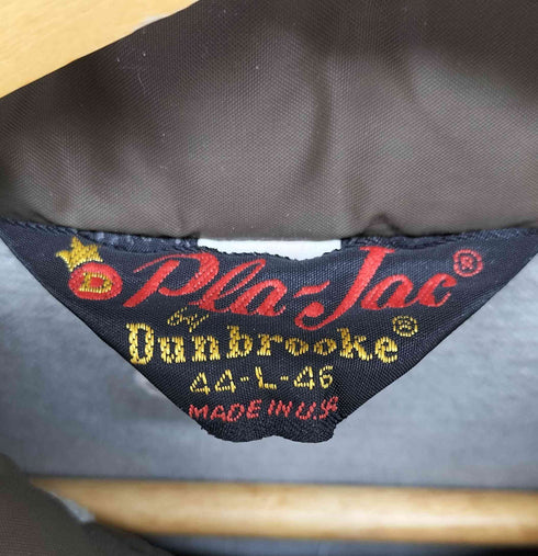 pla jac dunbrooke 80s USA製 三角タグ バックプリント 裏起毛 コーチジャケット メンズ import:L