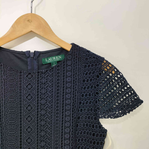 ローレンラルフローレン LAUREN RALPH LAUREN 総レース切替デザインワンピース レディース US:0-2