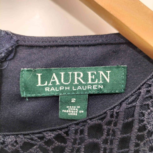 ローレンラルフローレン LAUREN RALPH LAUREN 総レース切替デザインワンピース レディース US:0-2