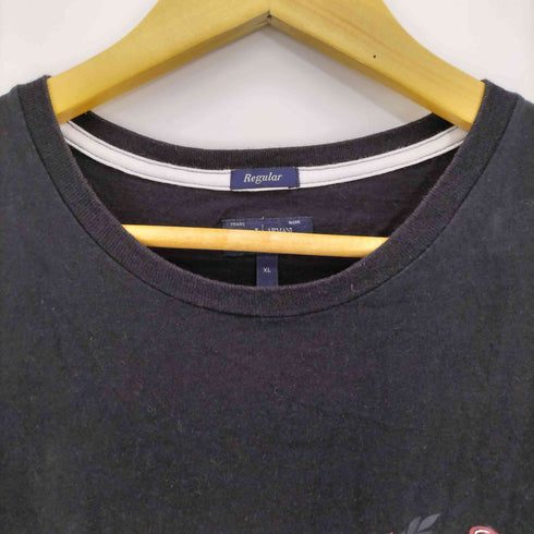 アルマーニジーンズ ARMANI JEANS REGULAR ロゴプリント フェイクレイヤード クルーネック半袖Tシャツ メンズ import:XL