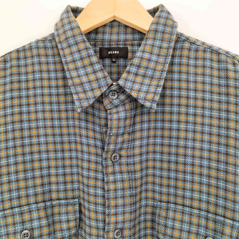 ビームス BEAMS 23aw ヘリンボーンチェック ワークシャツ メンズ JPN:L