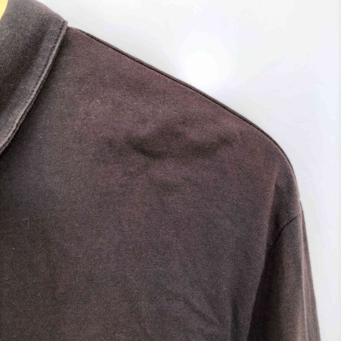 アルマーニジーンズ ARMANI JEANS REGULAR イーグル 刺繍 ロゴプリント 長袖ポロシャツ メンズ XXL