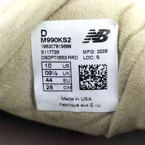 キス KITH MADE IN USA 990V2 Tan タン メンズ JPN:28