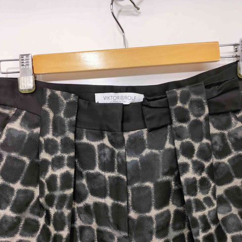 ヴィクターアンドロルフ VIKTOR&ROLF 総柄デザインタックスラックスパンツ レディース EUR:40-42