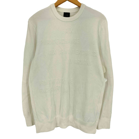 アルマーニエクスチェンジ ARMANI EXCHANGE メッセージ 3D刺繍 クルーネック スウェット メンズ import:M