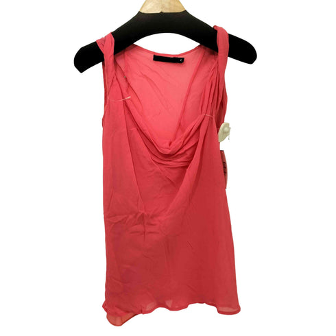 ダナキャランニューヨーク DKNY シルクノースリーブトップス レディース US:4