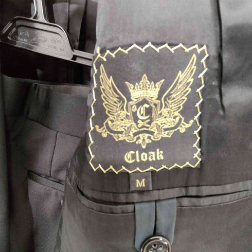 CLOAK USA製 くるみボタン ウールモヘア 1B テーラードジャケット + パンツスーツ セットアップ メンズ 上:M 下:32