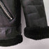 ザラ ZARA ダブルフェイス フェイクムートン ライダースジャケット レディース import:XS