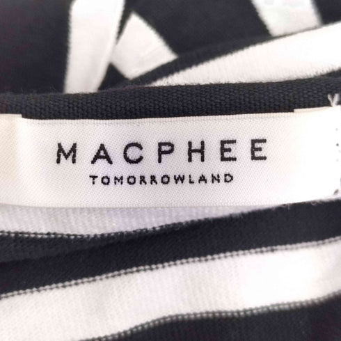 マカフィー MACPHEE 22ss コットン パネルボーダー ボートネック プルオーバー レディース JPN:S