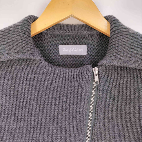 ザディグエヴォルテール ZADIG&VOLTAIRE ウール カシミヤ ライダースジップ ニット レディース